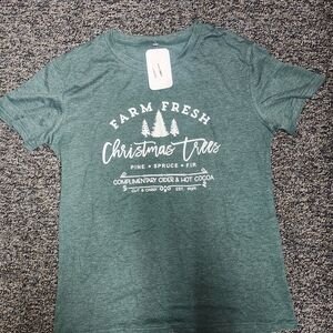 Green Christmas Trees Graphic T-Shirt